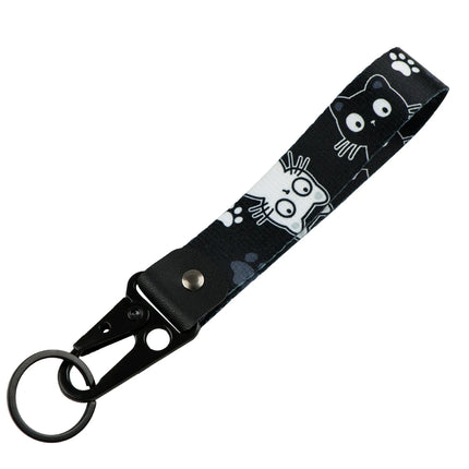 Lucky Cat Eagle Beak Keychain Motorcycles Girl Animation Short Lanyards Used in Phone Rope Badge Holder Accessories