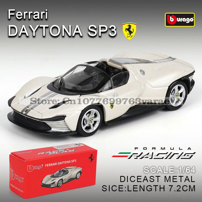 Bburago 1:64 genuine Ferrari SP3 SP1 458 ENZO F40 F12TDF SF90 car model series children's Christmas boy gift toys