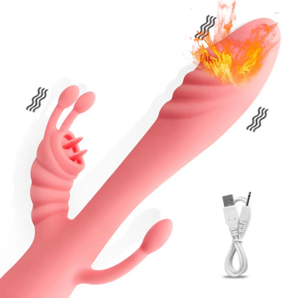 Rabbit Vibrator for Women G Spot Clitoris Stimulator 10 Speeds Female Vagina Masturbator Dual Motors Dildo Sex Toys for Adult