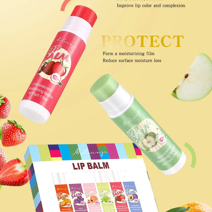 12 piece moisturizing lipstick set, alcohol free, lip care in autumn and winter, suitable for all skin types, fruit lipstick