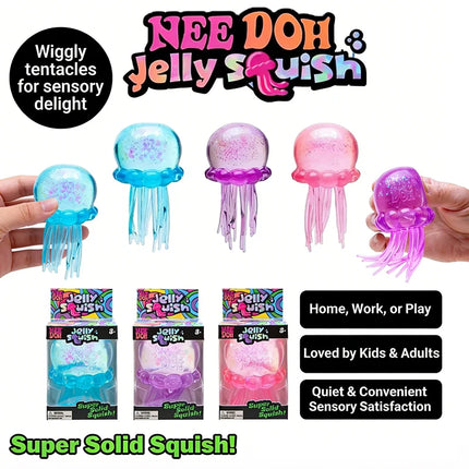 New Jellyfish Squeeze Fidget Toy Product Needoh Jellyfish Stress Relief Relax Squishy Anti-Anxiety Squeeze Object For Focus