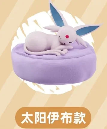 Original Pokemon Eevee Sleeping Position Series Blind Box Sylveon Umbreon Flareon Jolteon Anime Backpack Decoration Model Toy