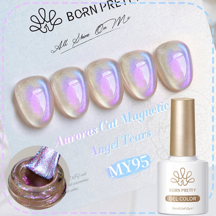 BORN PRETTY 10ml Pink Water Light Cat Magnetic Gel Polish Spaking Glitter UV LED Soak Off Gel Varnish Crystal DIY Manicure