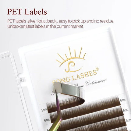 SONG LASHES Wholesales High quality Professional Customized Eyebrow Extensions no curl False Eyelashes Extensions & Tools