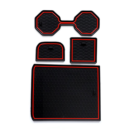 for VW Volkswagen POLO MK6 AW 2018 - 2023 Anti-slip Gate Slot Mat Car Door Groove Cup Pad Interior Accessories