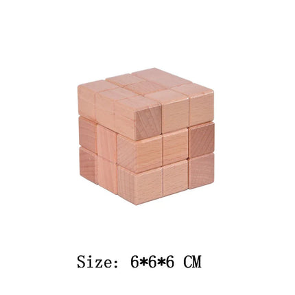 Classic IQ 3D Wooden Puzzle Adults And Kids Casse Tete Baffling Puzzles Headache Brain Development Toys Rompecabezas De Madera