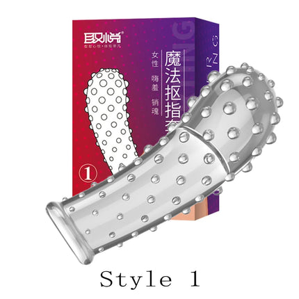 G Spot Finger Sleeve Massage Condoms Adult Toys for Women Masturbation Large Particles Flirting Sex Toys juguetes para adultos