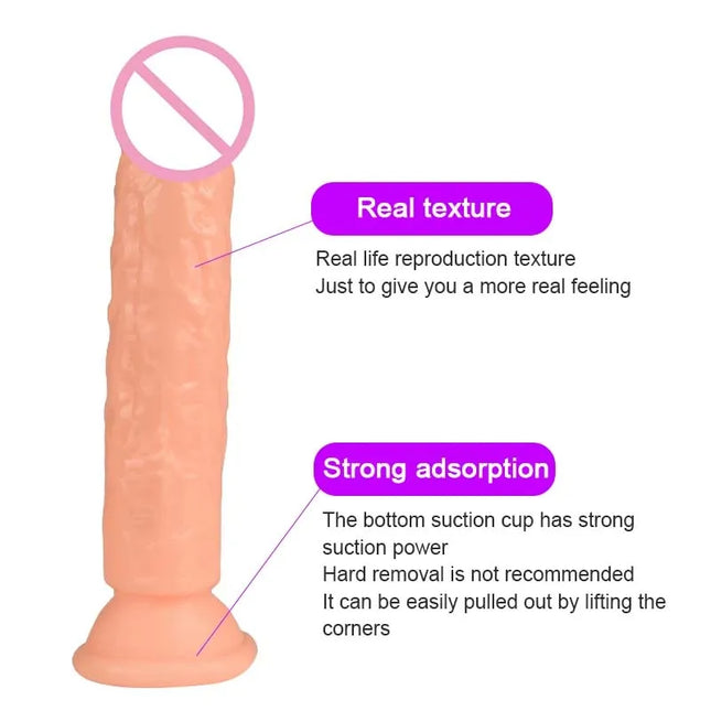 Realistic Flesh Colored Dildo For Female Masturbation Suction Cup Dildo Clitoral Stimulator Big Cock Lesbian Sex Toy
