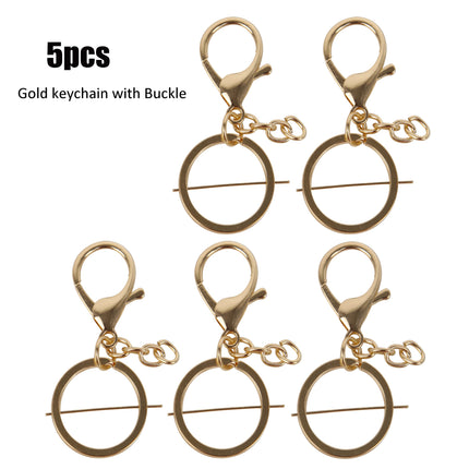 Silver Plated Metal Blank Keyring Keychain Charms Split Ring Keyfob Key Holder Link Rings Women Men DIY Key Chains Accessories