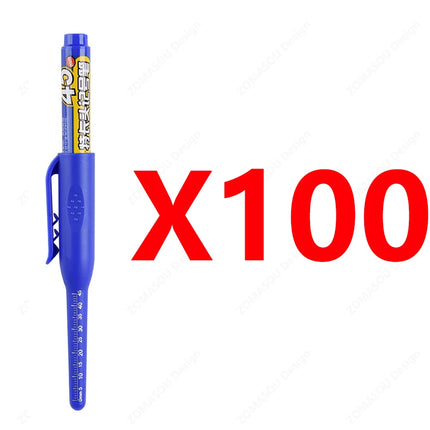 100-1Pcs 45mm Long Nib Head Carpenter Marker Pens White/Black/Blue/Red Hole Marker Pen for Measuring Woodworking Hand Tools