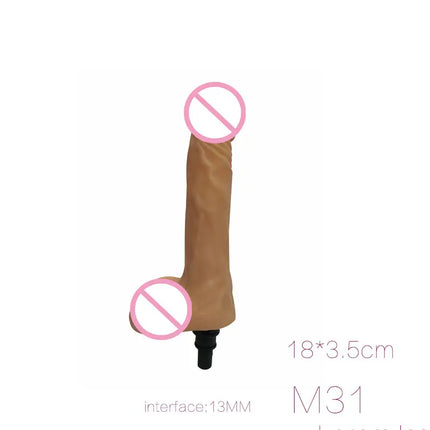 FREDORCH Sex Machine Attachments Fascia Gun Massage Head to Silicone Dildo Sex Toys for Men Women Vibrators Penis Masturbation