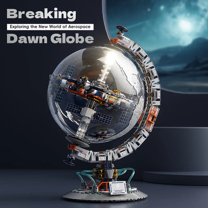 JAKI Space Globe MOC Building Blocks DIY 3D Earth Model STEM Educational Science Toy Kids Boys Girls Birthday Christmas Gift