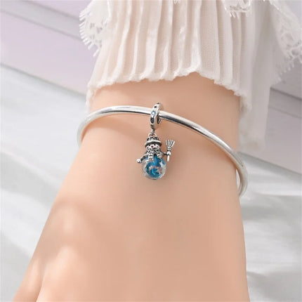 Original 925 Sterling Silver Charms Beads Cute Mushroom Unicorn Love Wings Pearl Charm for Bracelet Pendant Woman Girl Jewelry