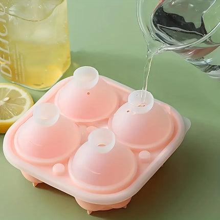 1pc Whiskey Ice Ball Shaped Rose Flower Silicone Ice Tray - Perfect for Home-Made Ice Cubes and Cocktails