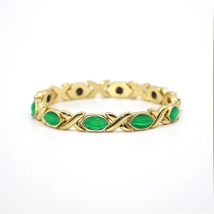 Wu's 2022 Hot Selling New Products Plated 18K Gold Opal Bracelet Magnet Bracelet for Women Energy Magnetic Bracelet
