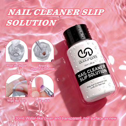 Poly Gel Nail Kit Starter with 4 Colors (Natural Clear + 3 Tones) - Quick Dry Nail Polish, / Curable DIY Gel Nail Polish for