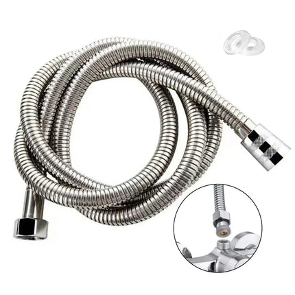 Baokemo Stainless Steel Shower Hose Explosion-Proof Large Flow Compression Resistance 1/2inch 2M