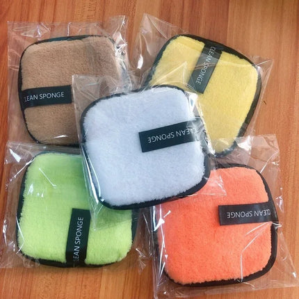 3pcs Square Shape Microfiber Make Up Removal Cleaning Pads Tool Reusable Makeup Remover Pads Wipes Cotton