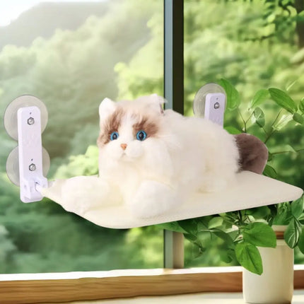 Wall Mounted Suction Cup Cat Hammock Breathable Foldable Sunbathing Hanging Cat Bed Rectangular Wear Resistant