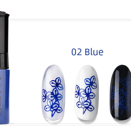 47/41/31/20/10pcs Nail Stamping Polish 7ml Black White Gold Colorful Nail Polish Varnish Art Printing Polish Kit for Template