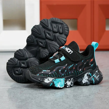 2025 Hot Selling Autumn Breathable Mesh Childrens Sports Shoes Rebound Comfortable Running Shoes Campus Versatile Casual Shoes