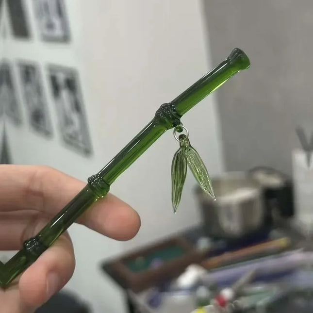 Chinese Style Hair Pin Green Resin Bamboo Leaf Vintage Hair Stick Elegant Gift for Women