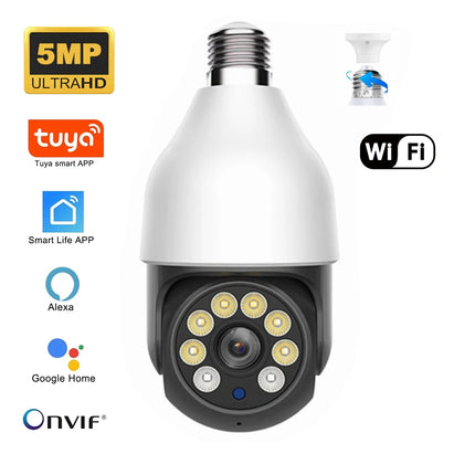 5MP HD Tuya WiFi IP Camera Outdoor Waterproof AI Human Detection ONVIF Smart Wireless CCTV Security Surveillance Outdoor Cam