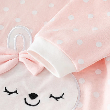 Baby's Long-Sleeved Jumpsuit, Pure Cotton, Newborn Pajamas, Baby Girl Clothes, Foot Covering Suit, Spring and Summer