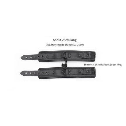 Top quality bdsm bondage set handcuffs and ankle collar fetish slave sex toys bondage man woman sex games for couples.