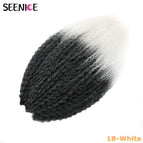 1B-White / China Mainland / 20inches-50cm|7Pcs/Lot