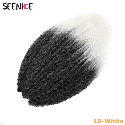 Brazilian Braids Synthetic Crochet Hair Afro Curls Braiding Hair Extensions For Women African Braided Kinky Curly Hair OmbrePink