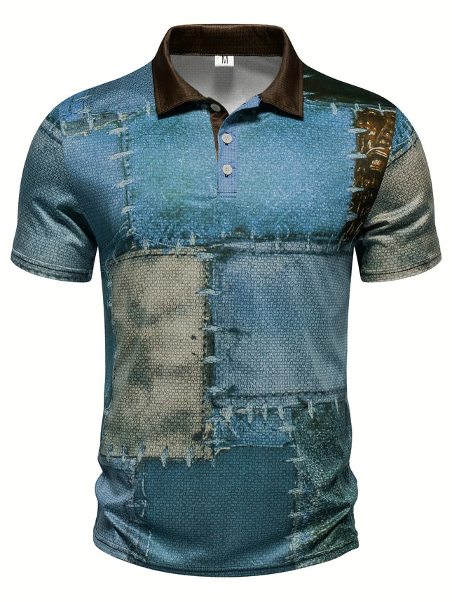 Men's Casual and Fashionable Short Sleeved Polo Shirt, Comfortable and Breathable, Wearing Breathable Polyester Fiber