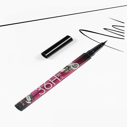 Black Liquid Eyeliner Waterproof Eyeliner Pencil 36H Long-Lasting Liquid Eye Liner Pen Quick-Dry No Blooming Cosmetics Tool