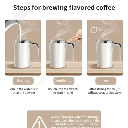 Automatic Self Stirring Magnetic Mug with LCD Screen Coffee Milk Stainless Steel Mixing Cup USB Rechargeable Smart Thermal Cups