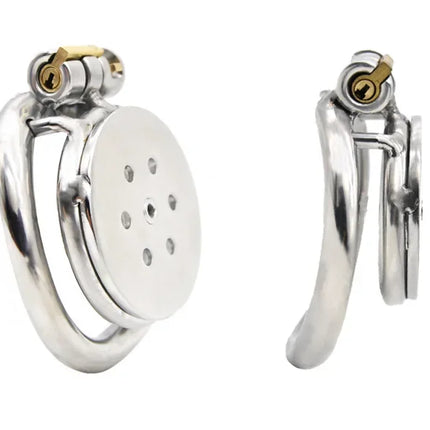 Male Super Mini Chastity Cage Device Stainless Steel Penis Cage Cock Ring Chastity Lock Sex Toys For Men BDSM Sissy