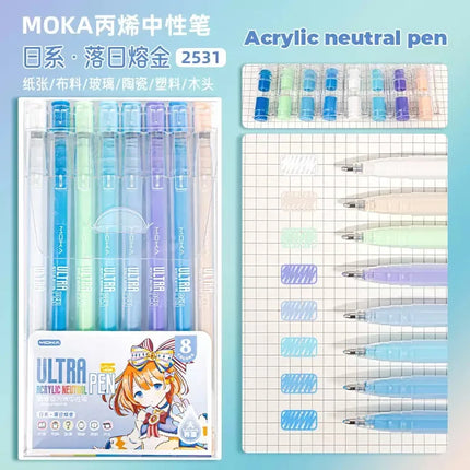 150/6 Colors Colors Large Capacity Acrylic Gel Pen 1.0mm Painting Drawing Student Writing Pen Office School Supplies Stationery