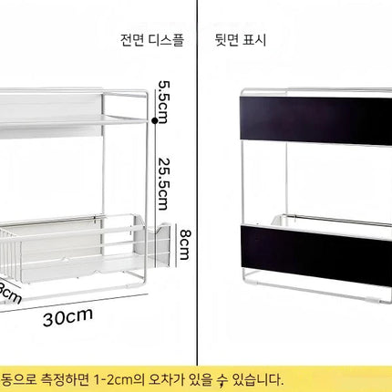 Metal magnetic refrigerator storage rack multi-layer freezer slot Storage Holders kitchen pull-out drawer Basket Organization