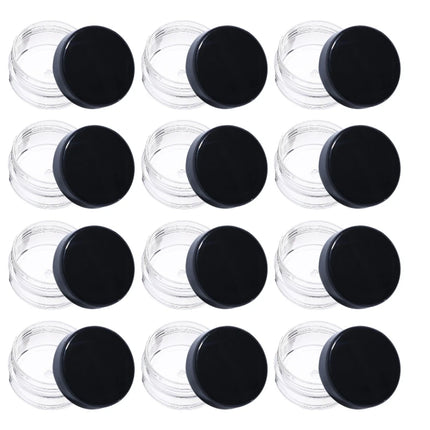 30/50/80pcs Empty Plastic Cosmetic Jar for Cream Lip Balm Eyeshadow Travel Toiletries Sample Storage 10/15/20ml