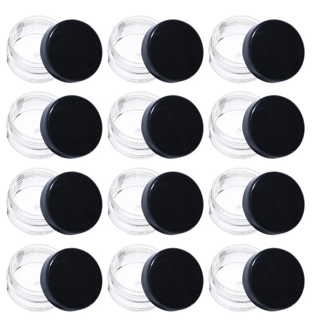 30/50/80pcs Empty Plastic Cosmetic Jar for Cream Lip Balm Eyeshadow Travel Toiletries Sample Storage 10/15/20ml