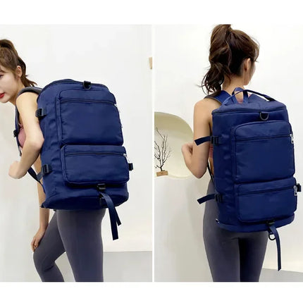 Women Large Travel Backpacks Waterproof Stylish Casual Daypack Bags with Luggage Strap Backpack Ladies Sports Yoga Luggage Bags