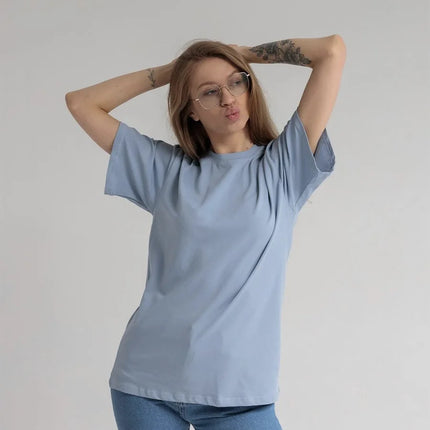 Botvotee 21 Colors Ins Fashion Summer Oversized Basic Solid T-Shirts for Women 100% Cotton White Black Pink T-shirt Casual Tops