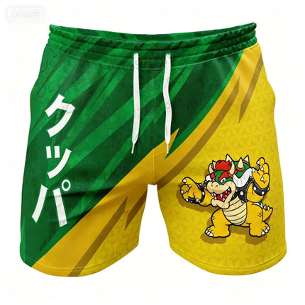Super Mario Bros 3D Print Shorts  Anime Streetwear Summer Casual Beach Board Shorts Elastic Waist Unisex Swim Trunks for Fans