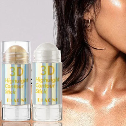 6 Colors 3D Face Brighten Highlighter Bar Cosmetic Face Contour Bronzer Shimmer Highlighter Stick Concealer Cream Makeup tool