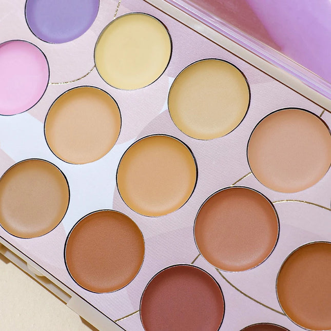Contour & Concealer Palette,Concealer Cream,Moisturizing,Brightening Dark Circles,Multi-Color Contour Foundation Cream Makeup