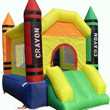 Mini Inflatable Bounce House with Blower Toddler Castle Kids Bouncy House with Slide, air Blower, Carrying Bag and Water Bag