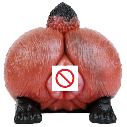 2025 Simulation Animal Fox Buttock Inverted Mold Silicone Fantasy Male Masturbator Pocket Penis Stroker Onahole Channel Sex Toy