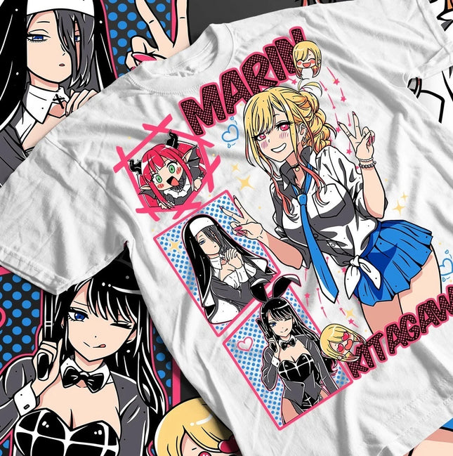 Marin Kitagawa T-Shirt Anime Enthusiast Gift T-Shirt for Men Women Summer Pure Cotton Comfortable Loose Fashion Short Sleeve Top