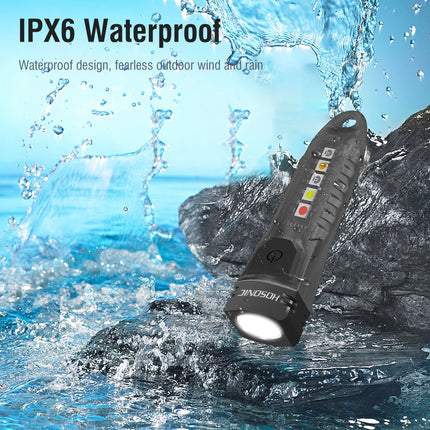 HOSONIC E1 EDC Flashlight Keychain Light 400LM XPG Type-C Rechargeable Mini LED Torch Camping Pocket Lantern Built-in Battery