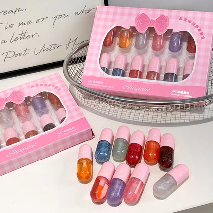 SHAQINUO Lip Gloss Set, Long-Lasting, Pigmented, Hydrating & Moisturizing with Mirror-Like Shine and Glitter, Perfect for Gifts