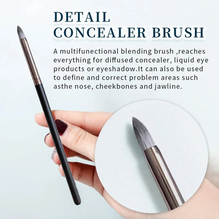 Arc-shaped Flat-head Ultra-thin Foundation Brush, Paint-free And Traceless Foundation Liquid Brush, Professional